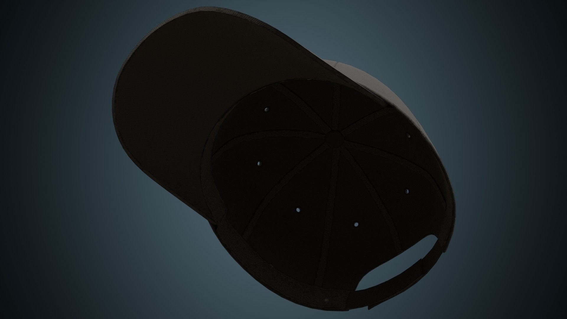 Baseball Cap 1B Low-poly 3D model_7