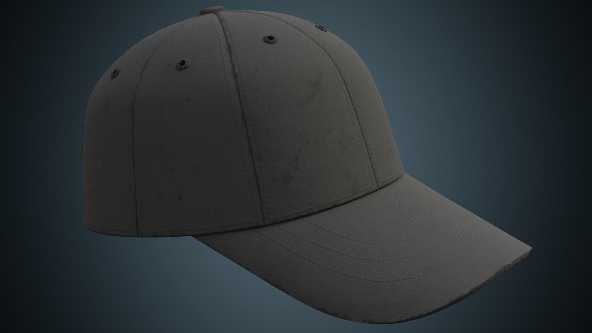 Baseball Cap 1B Low-poly 3D model_4