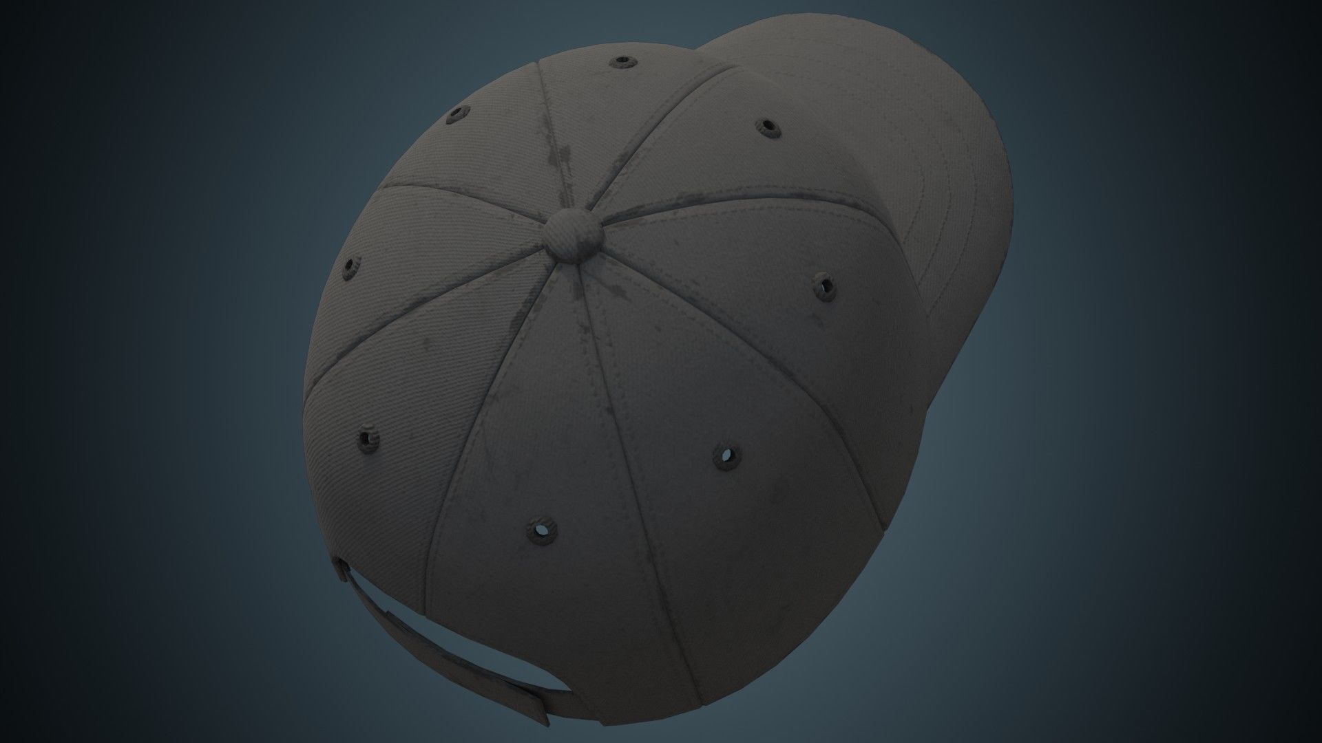 Baseball Cap 1B Low-poly 3D model_5