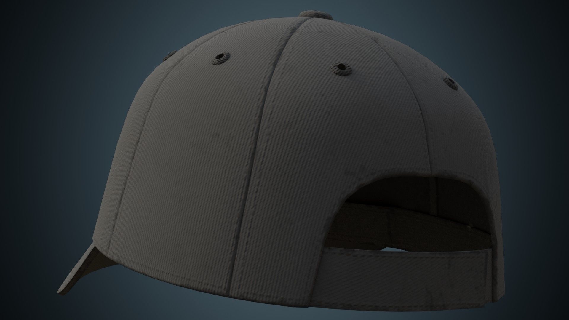 Baseball Cap 1B Low-poly 3D model_6