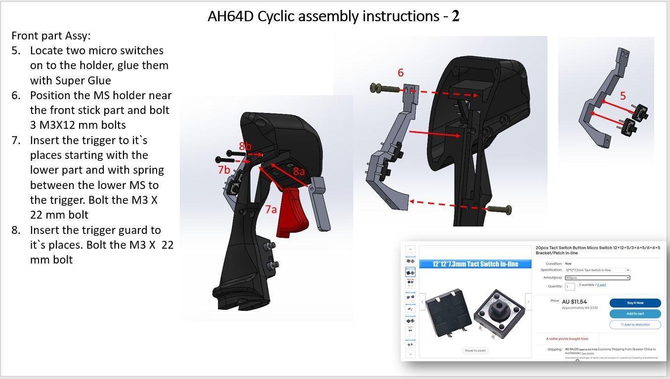 AH-64D Apache cyclic 3D printing model with electric componenets 3D print model_14