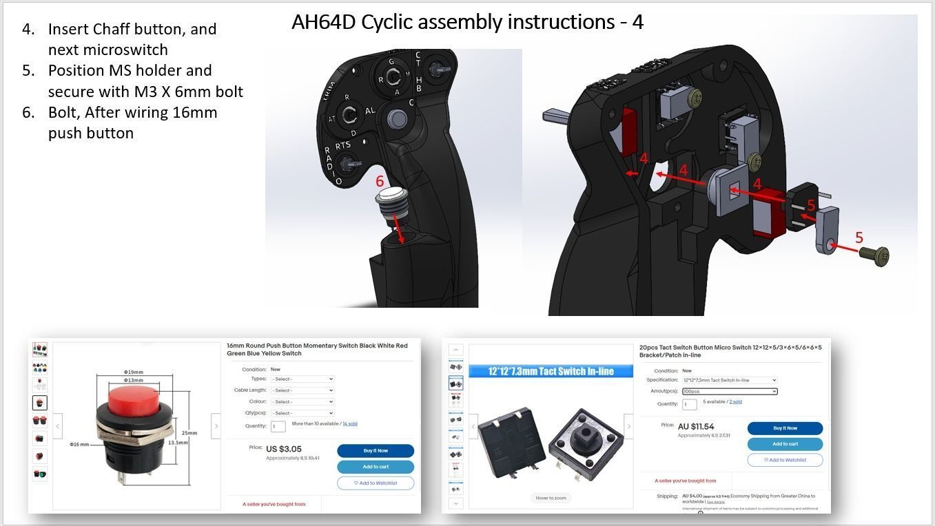 AH-64D Apache cyclic 3D printing model with electric componenets 3D print model_16