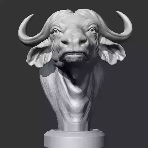 Buffalo Head AM03 3D print model 3D print model