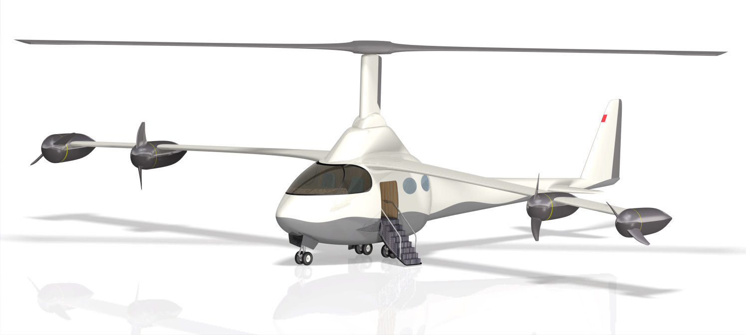 eVTOL Airplane 3D model_5