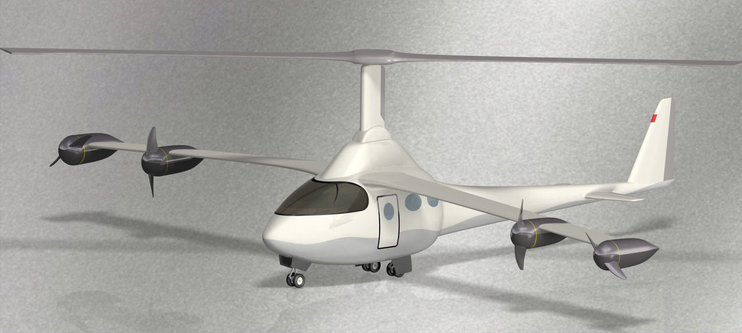 eVTOL Airplane 3D model_2