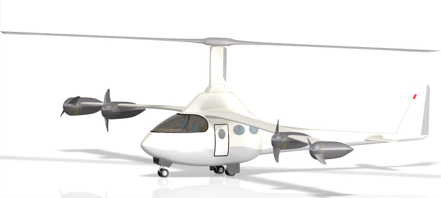eVTOL Airplane 3D model_10