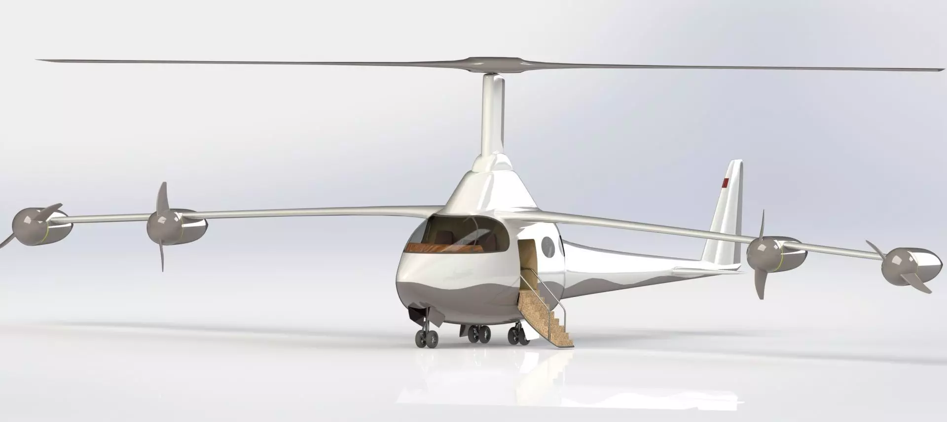 eVTOL Airplane 3D model_0