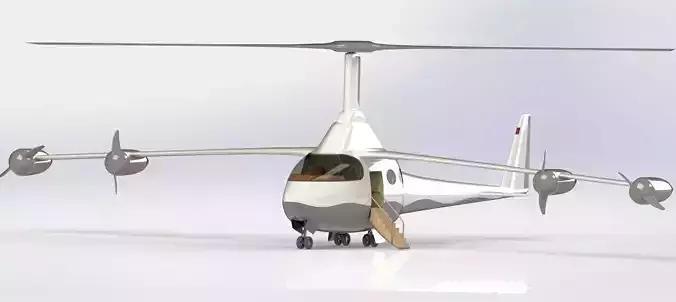 eVTOL Airplane 3D model