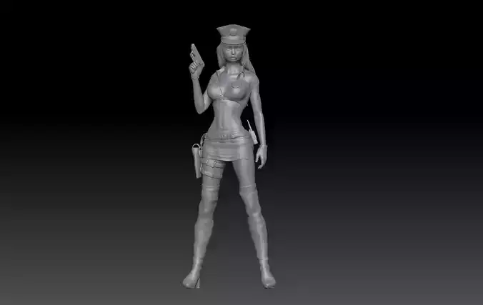 SEXY POLICE GIRL 3D print model
