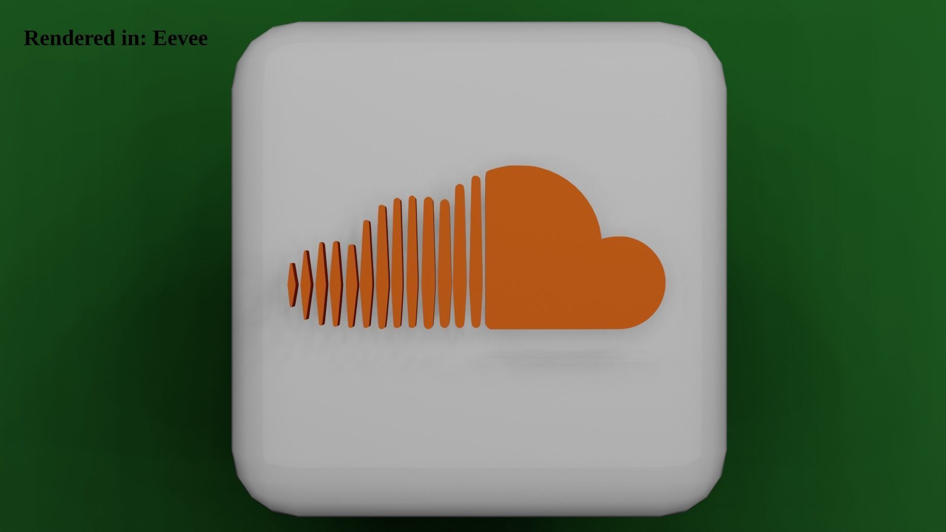 SOUNDCLOUD Icons Emojis 2 variants Low-poly 3D model_6