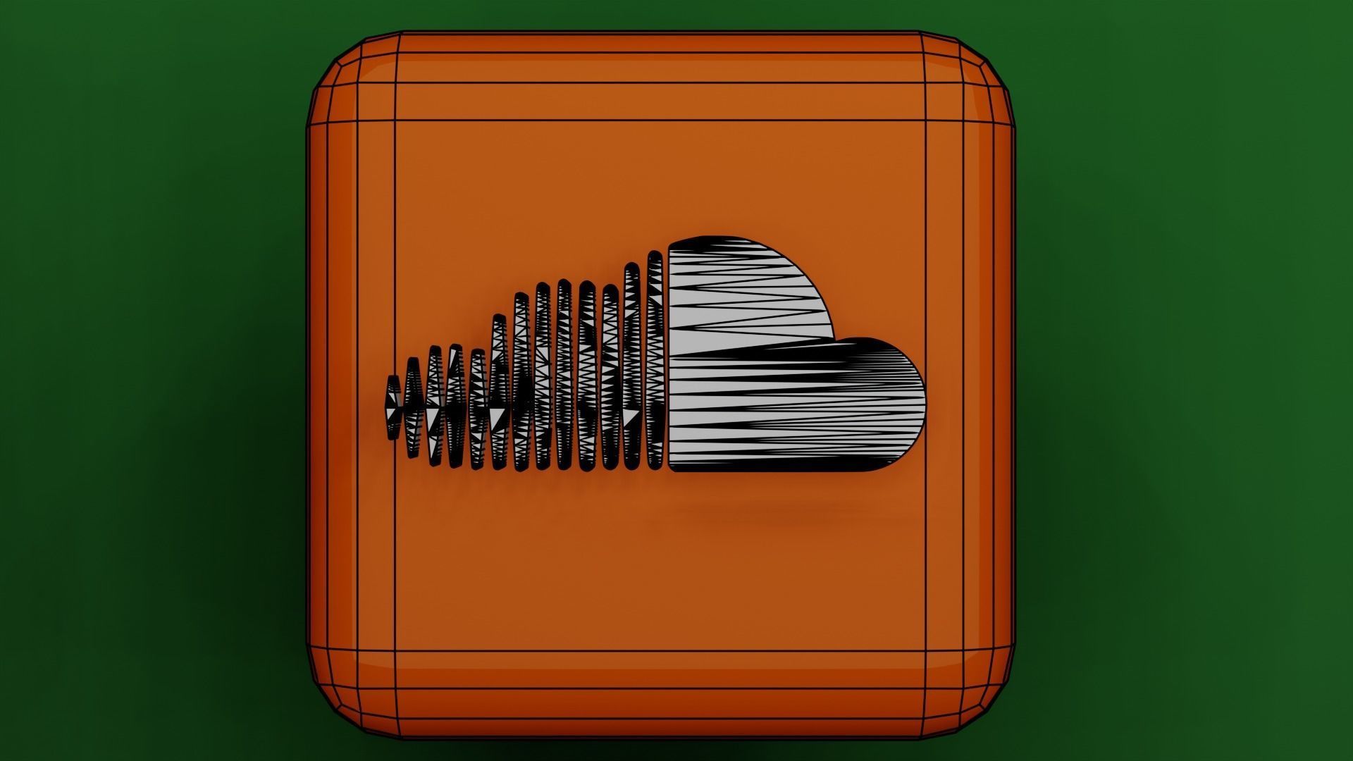 SOUNDCLOUD Icons Emojis 2 variants Low-poly 3D model_8