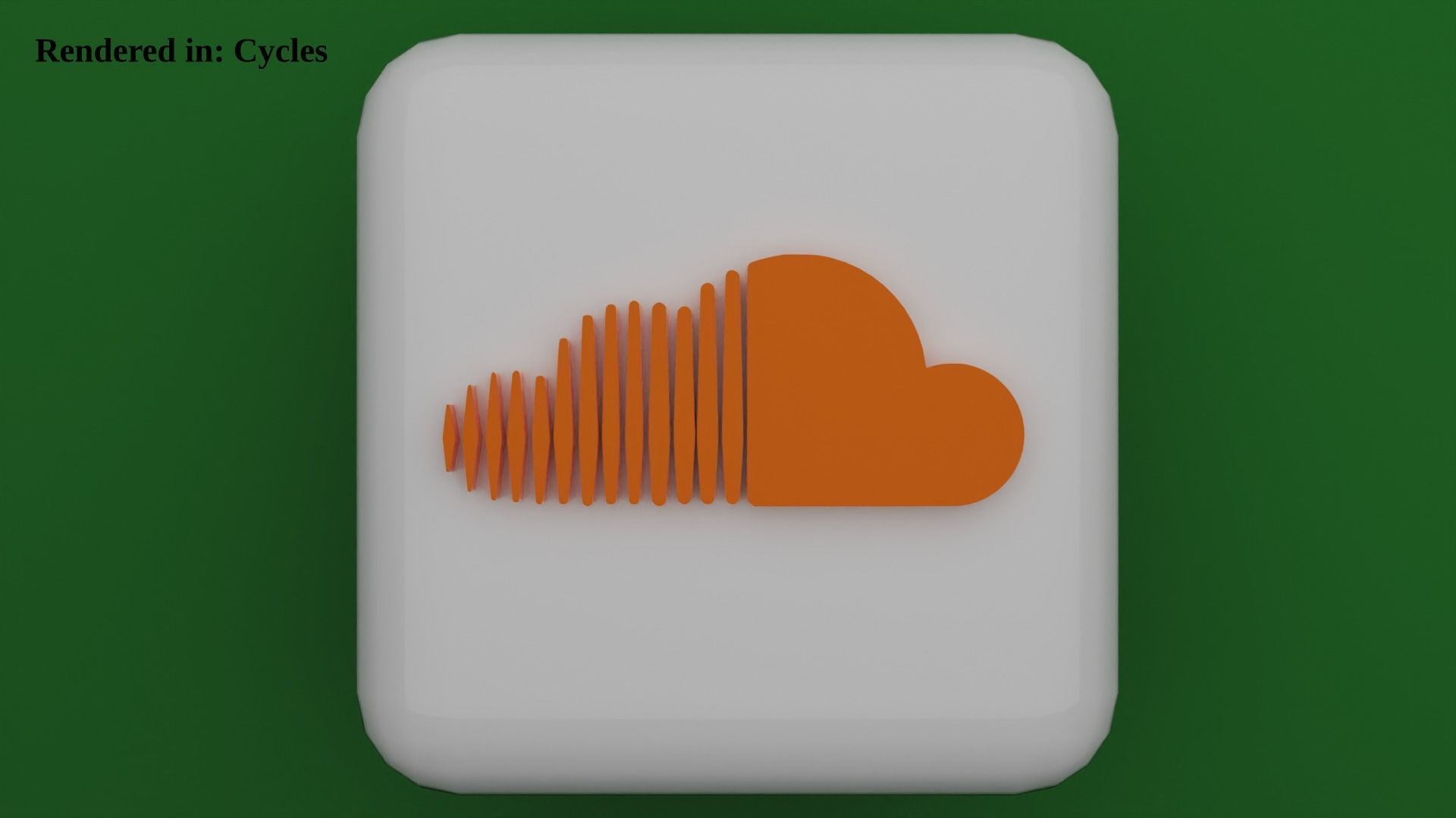 SOUNDCLOUD Icons Emojis 2 variants Low-poly 3D model_4