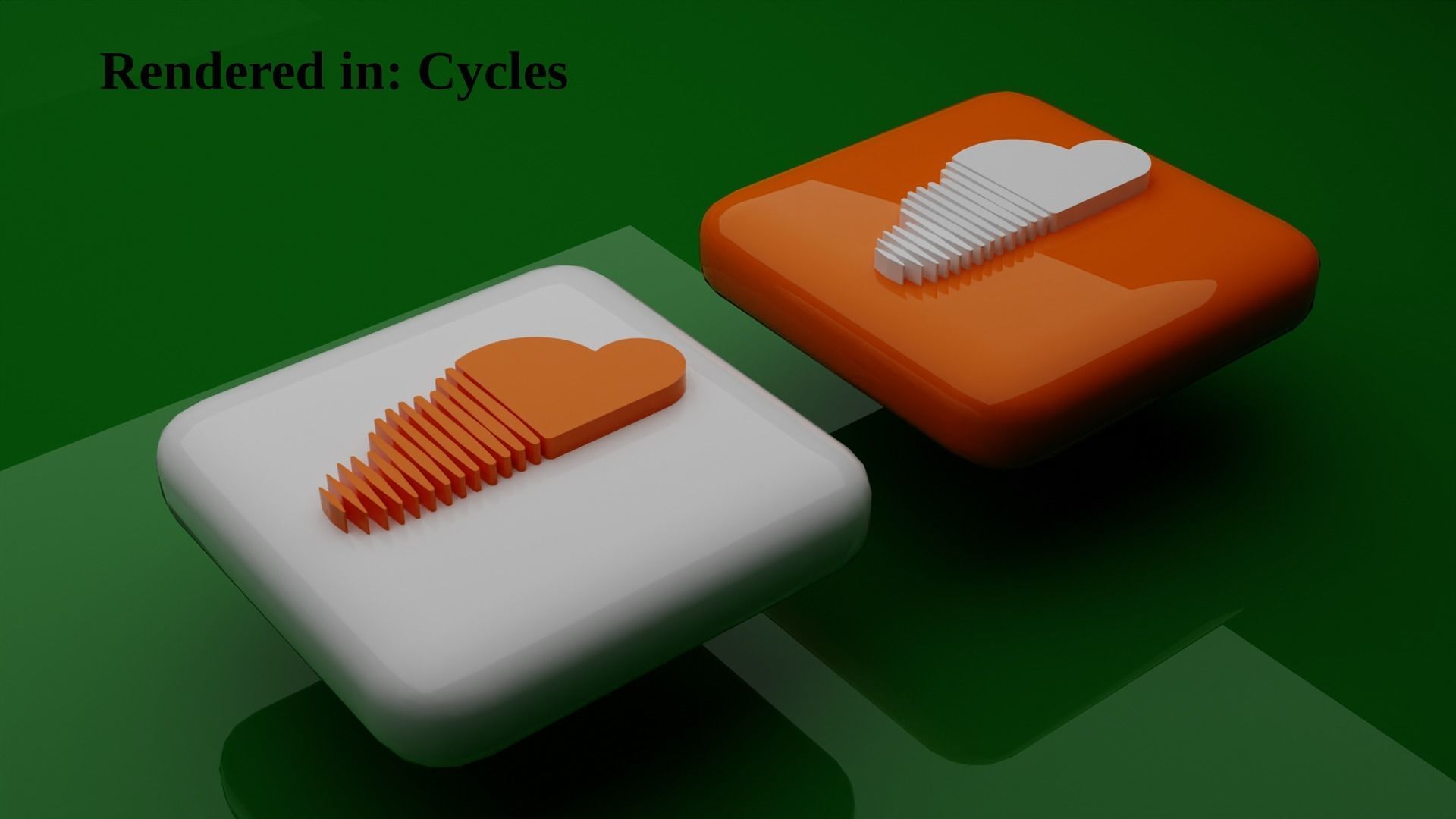 SOUNDCLOUD Icons Emojis 2 variants Low-poly 3D model_1