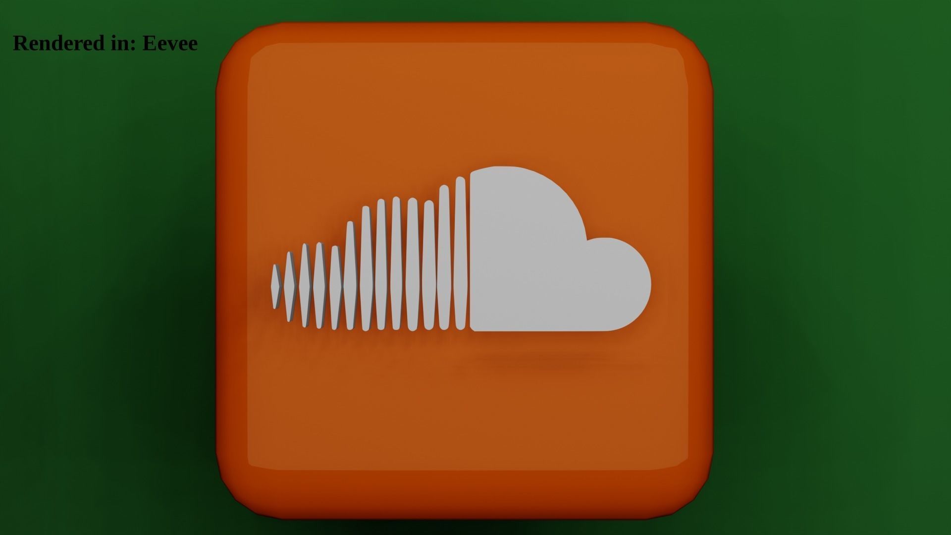SOUNDCLOUD Icons Emojis 2 variants Low-poly 3D model_7