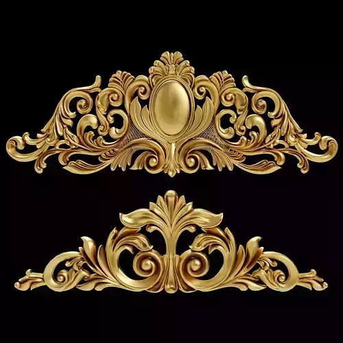 Carved Plaster Molding Decoration and Ornament pack 04