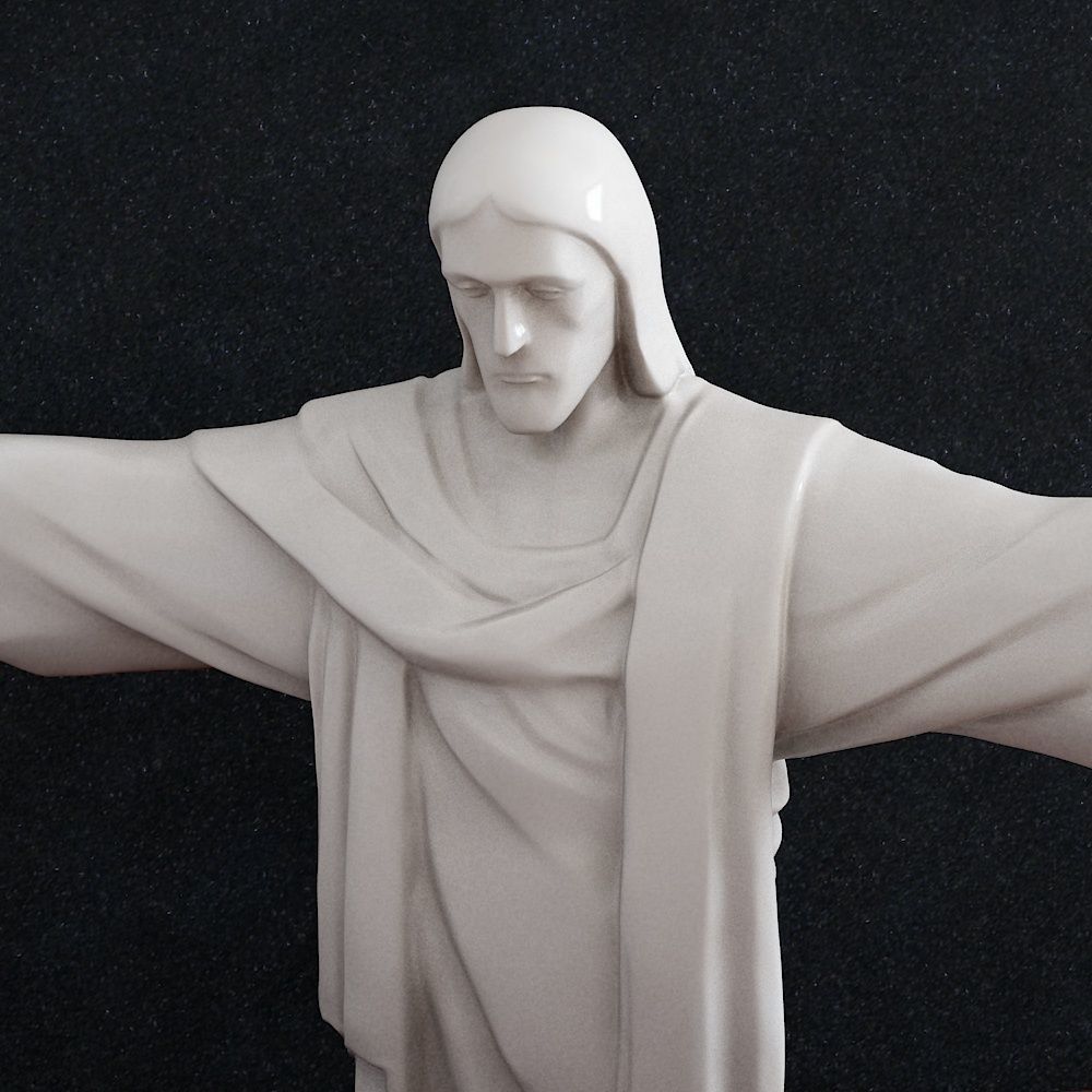 statue of Jesus Christ 3D print model_1