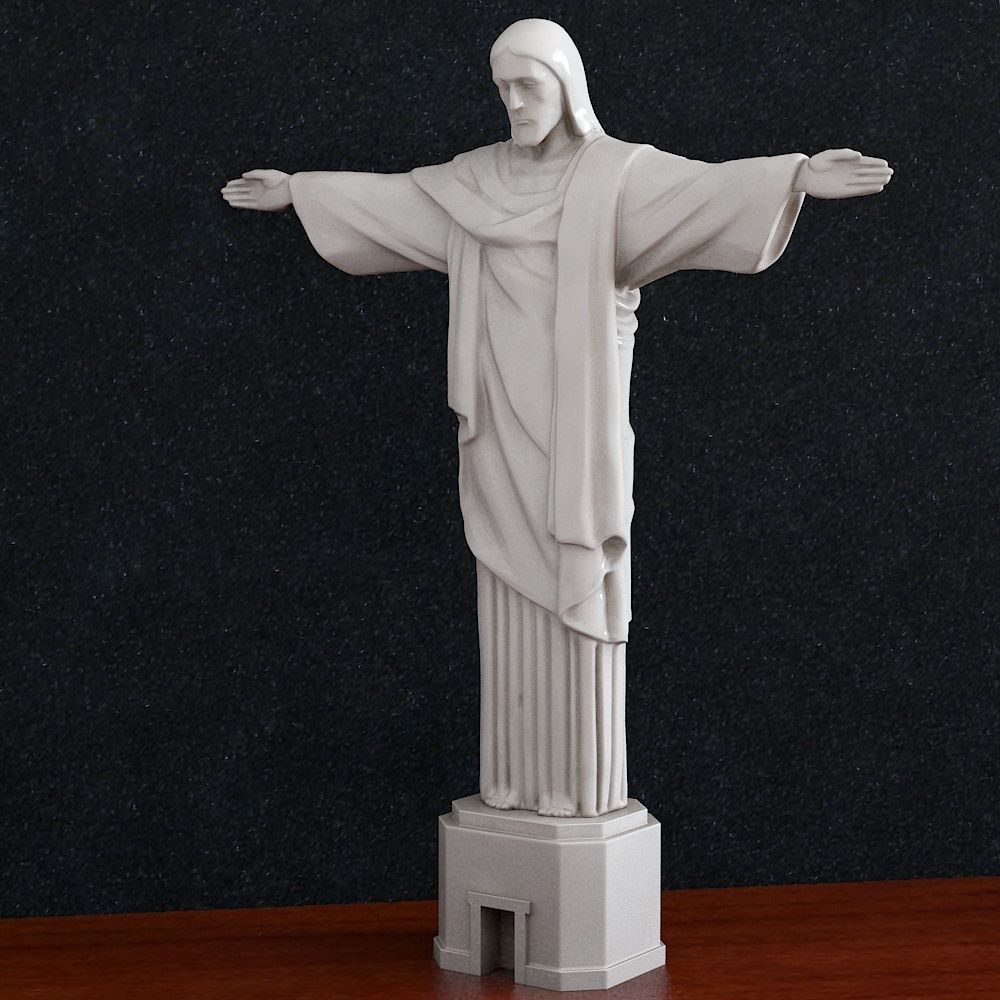 statue of Jesus Christ 3D print model_3
