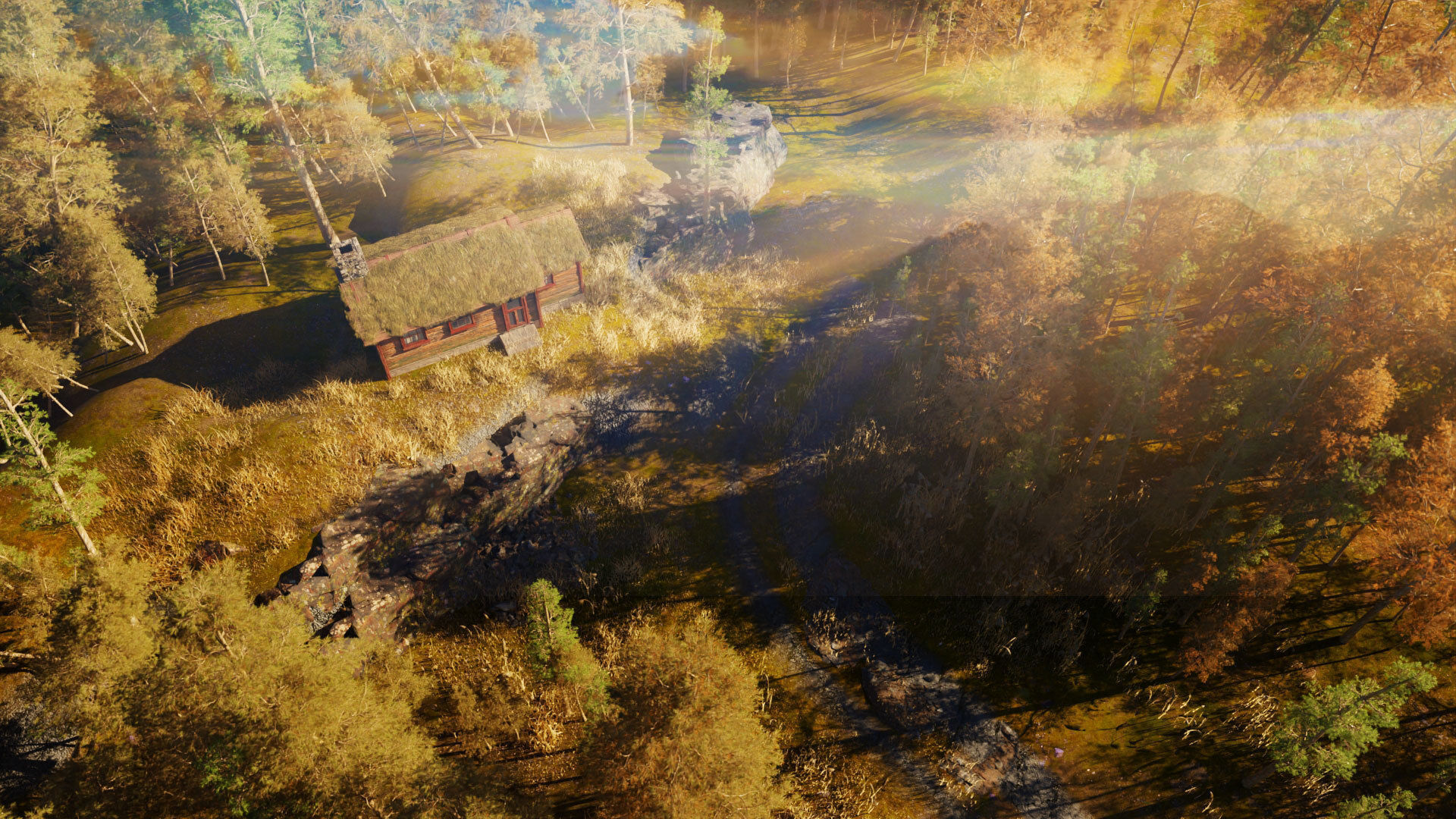 cabin a the woods blender scene Low-poly 3D model_8