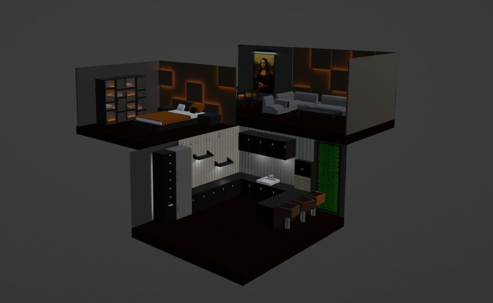 Room assets for Room design 3D model_2