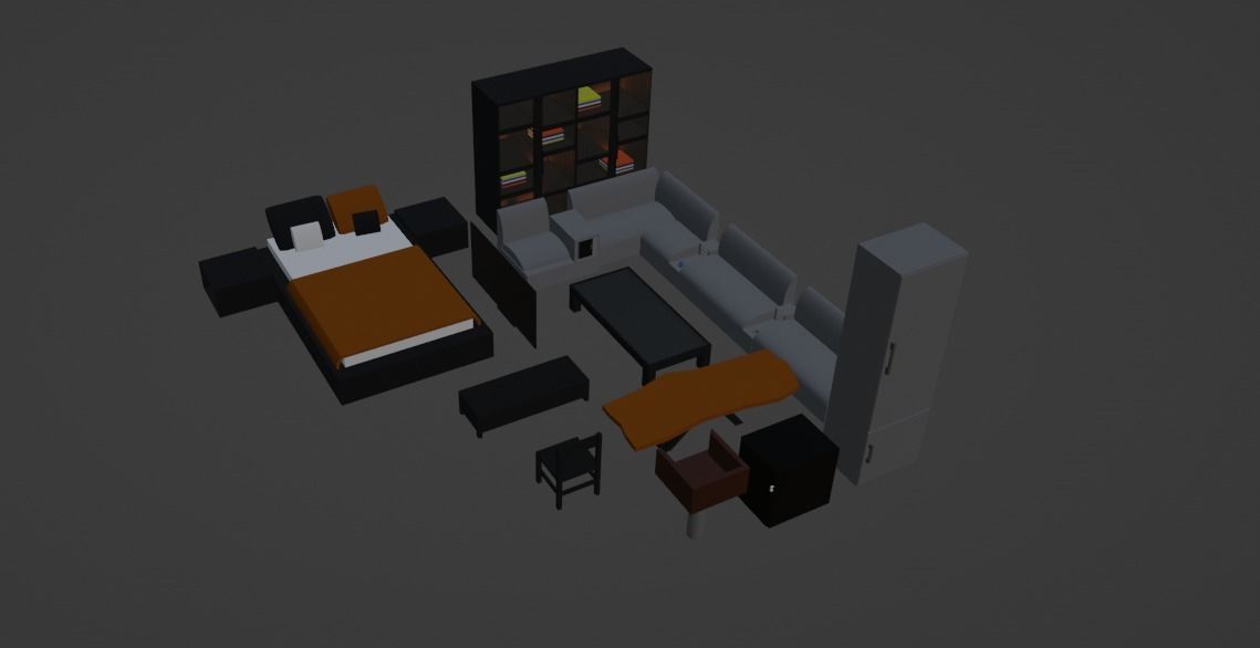 Room assets for Room design 3D model_1