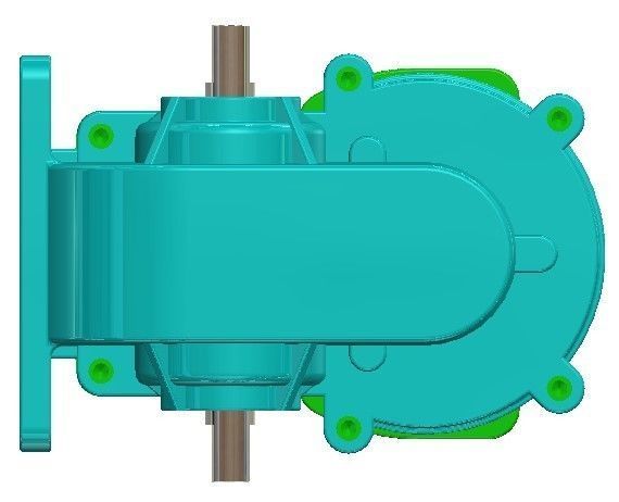 Non-contact single-stage worm gear reducer for 3d printing 3D print model_5