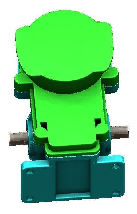 Non-contact single-stage worm gear reducer for 3d printing 3D print model_12