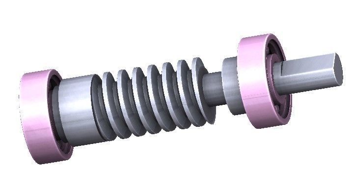 Non-contact single-stage worm gear reducer for 3d printing 3D print model_6