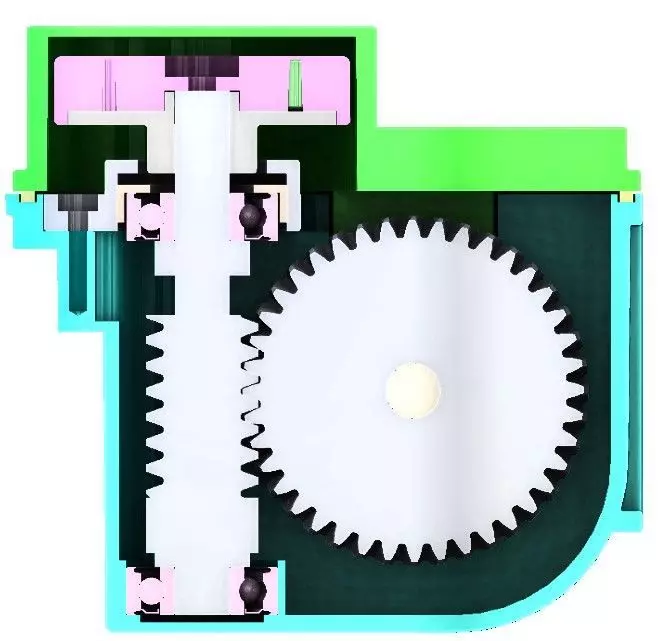 Non-contact single-stage worm gear reducer for 3d printing 3D print model_0