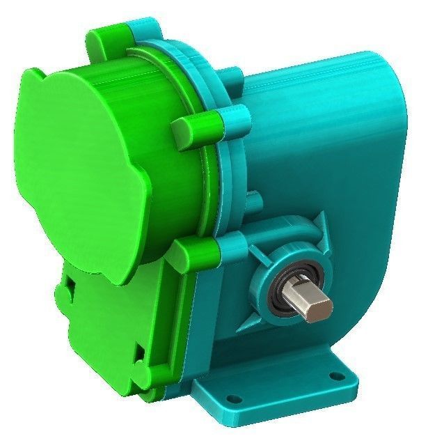 Non-contact single-stage worm gear reducer for 3d printing 3D print model_10