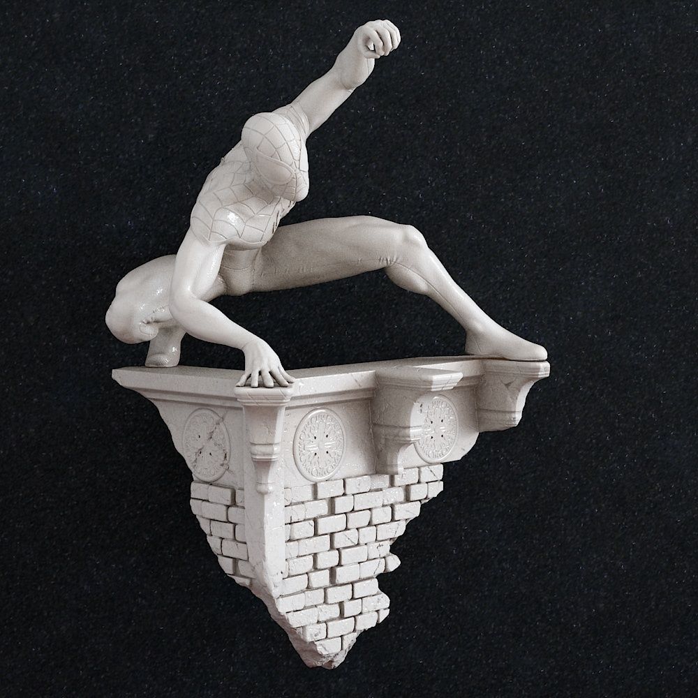 Spider man lamp 3D print model_1