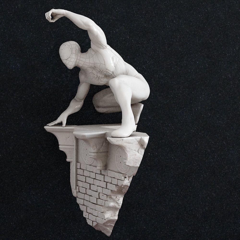 Spider man lamp 3D print model_2