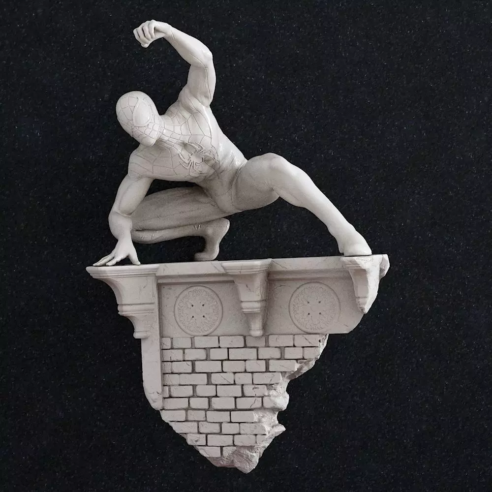 Spider man lamp 3D print model_0