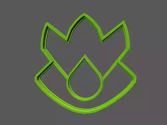 7 - Volcano Badge - Cutter 3D print model