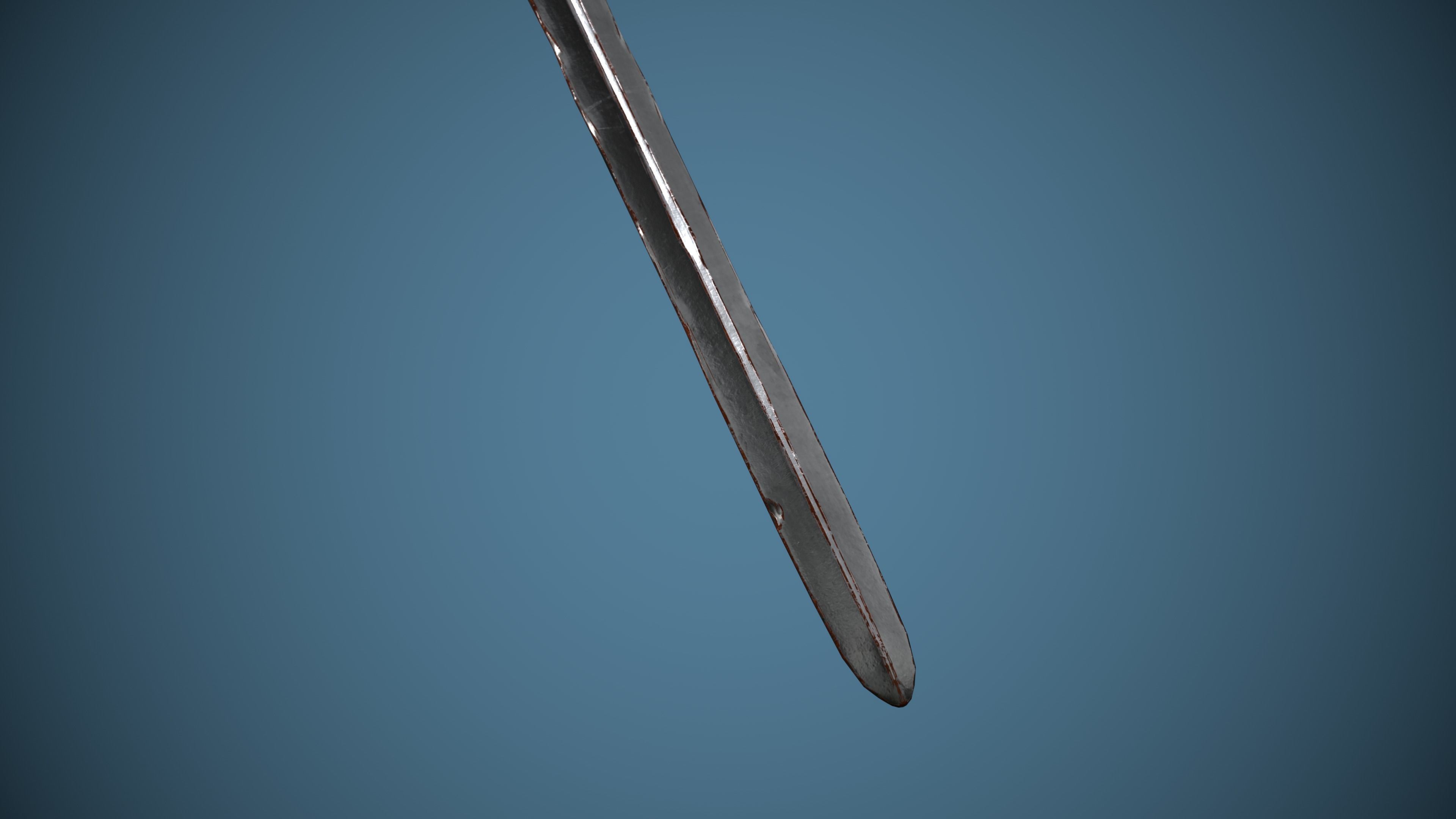 Rusty Celtic Sword  Low-poly 3D model_7