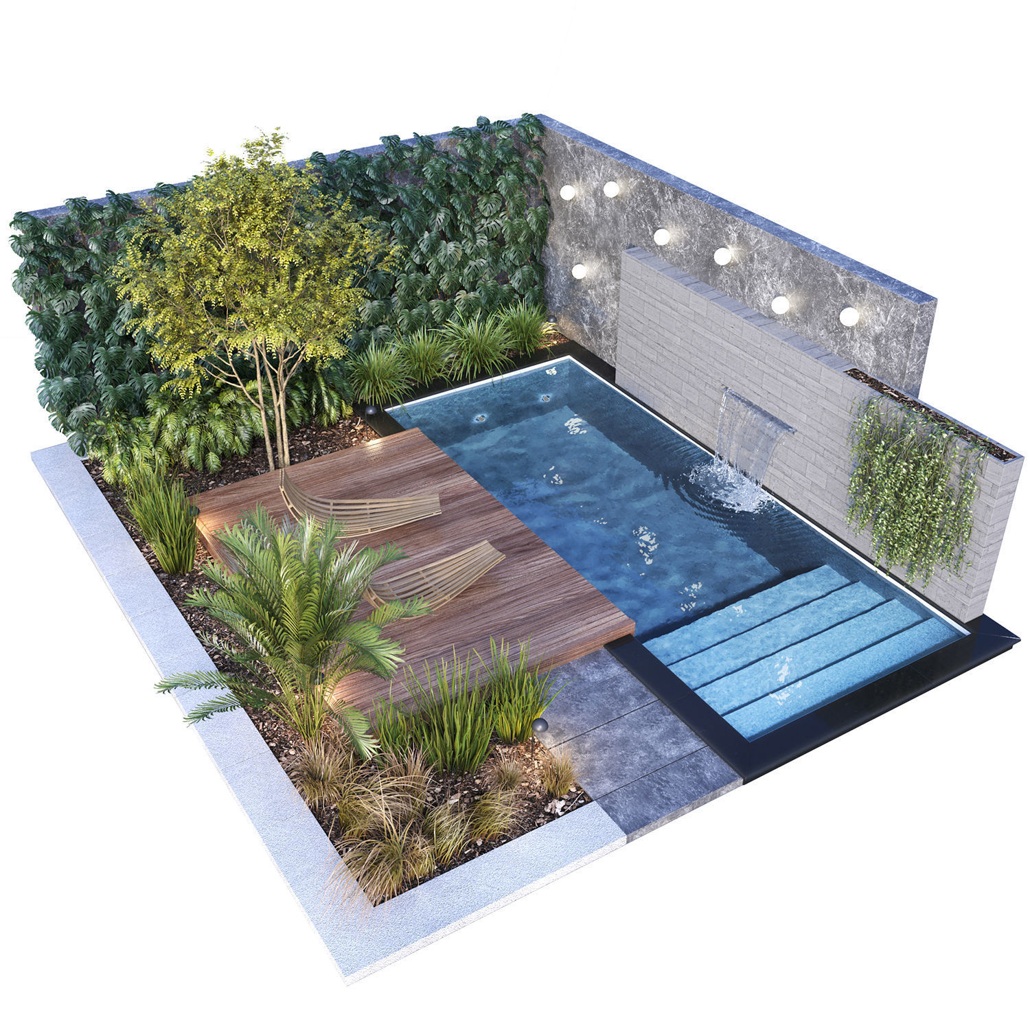 Swimming Pool 1 3D model_4