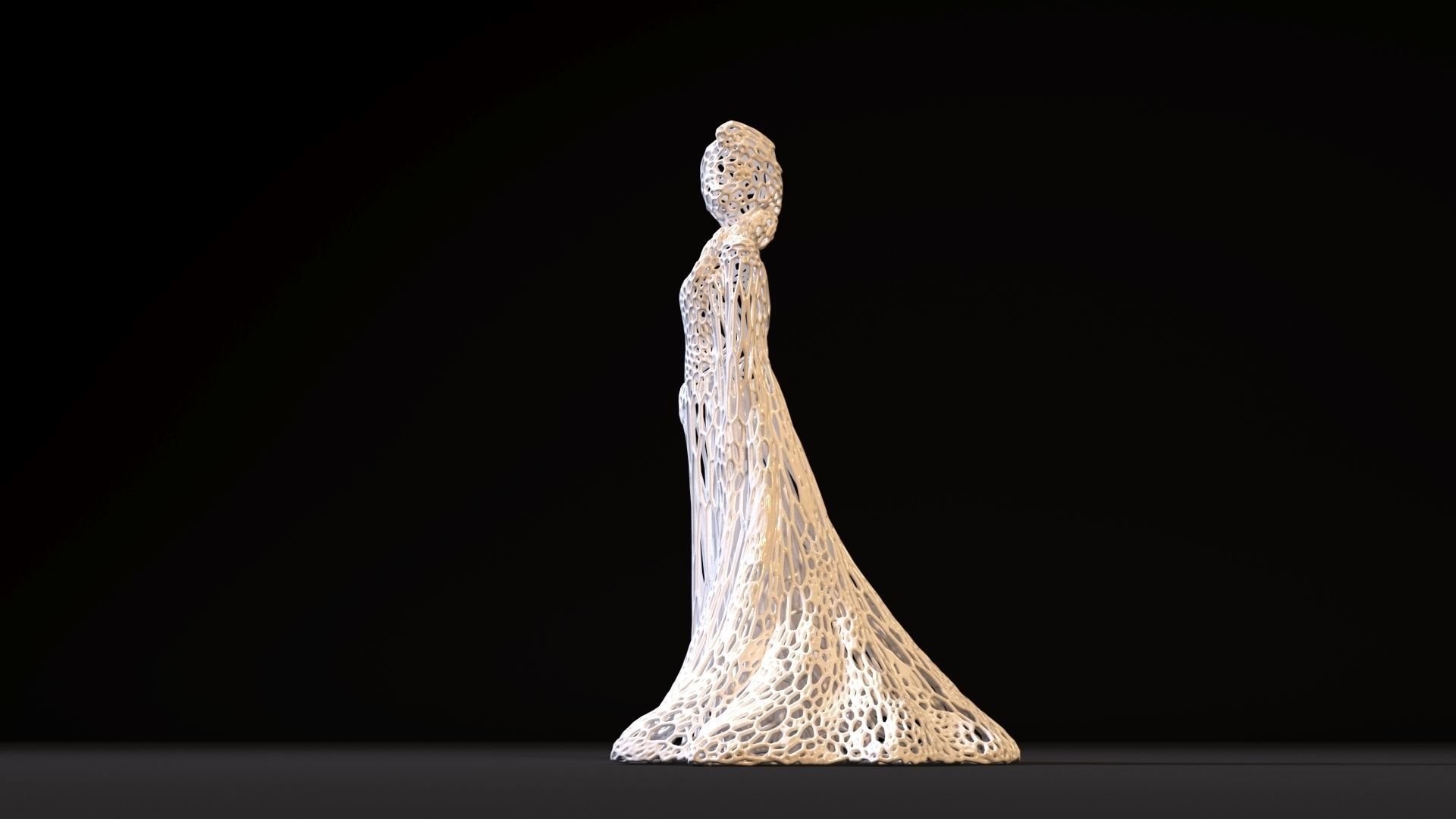 Elsa voronoi 3D print model_9