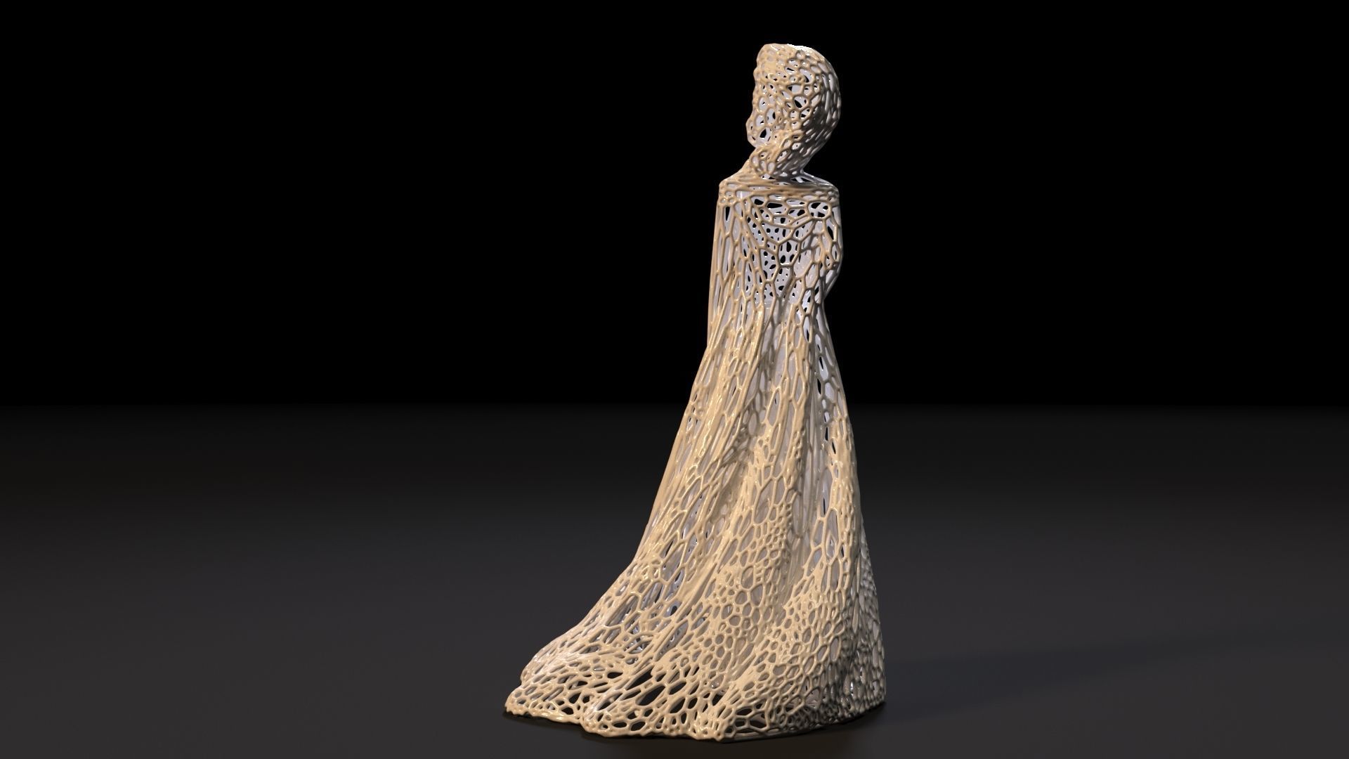 Elsa voronoi 3D print model_3