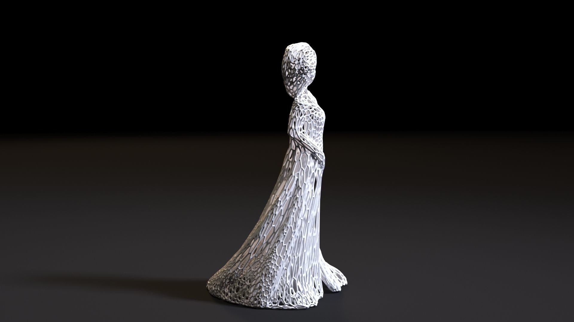 Elsa voronoi 3D print model_5