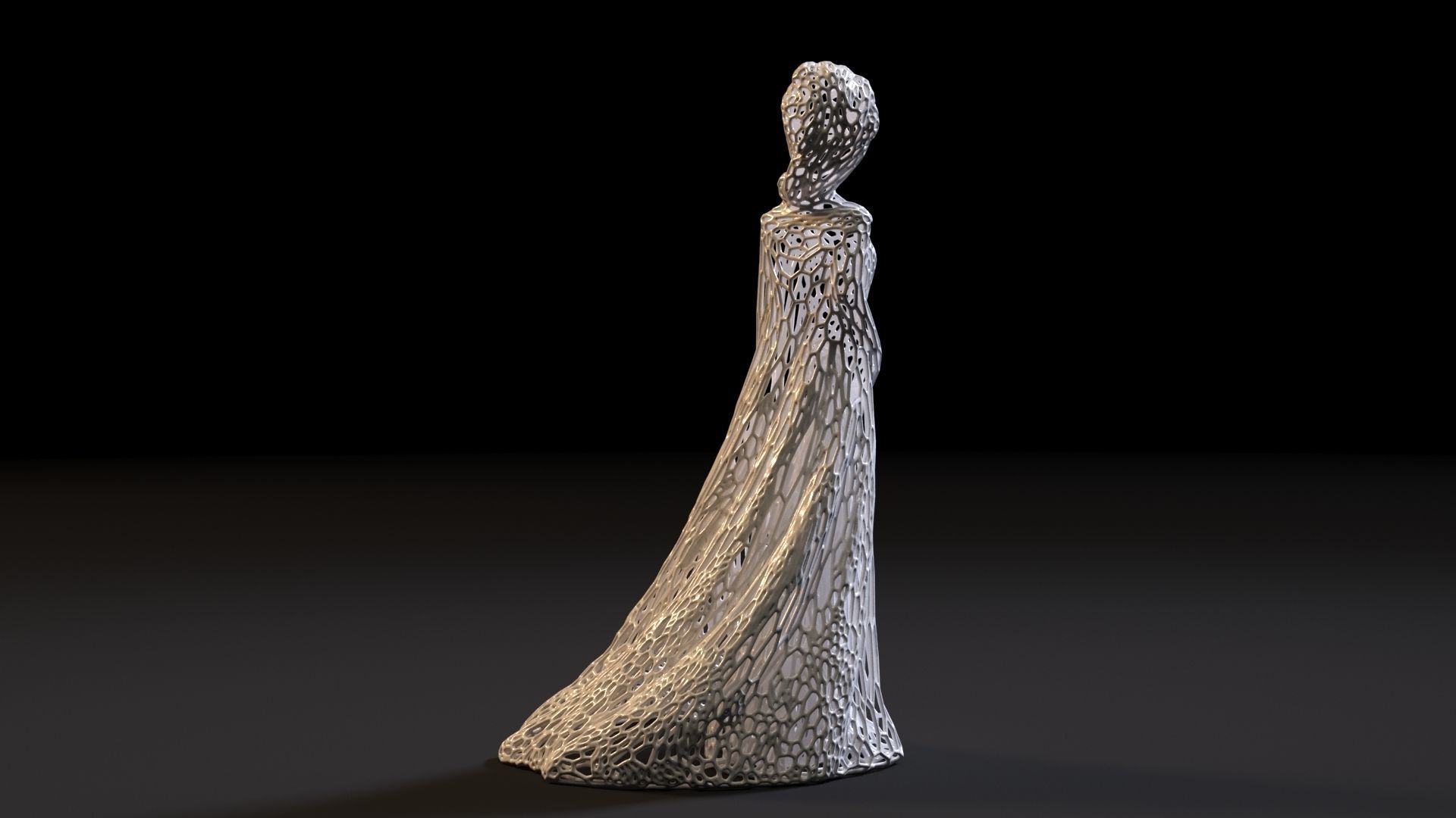 Elsa voronoi 3D print model_4