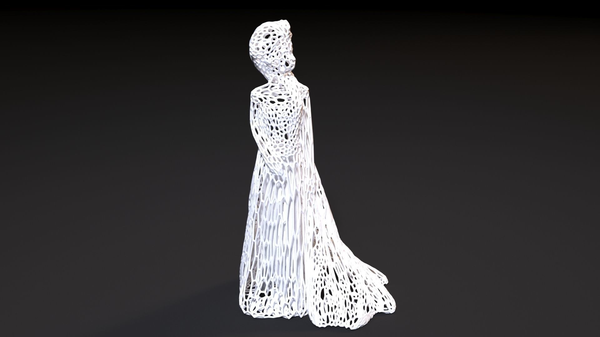 Elsa voronoi 3D print model_7