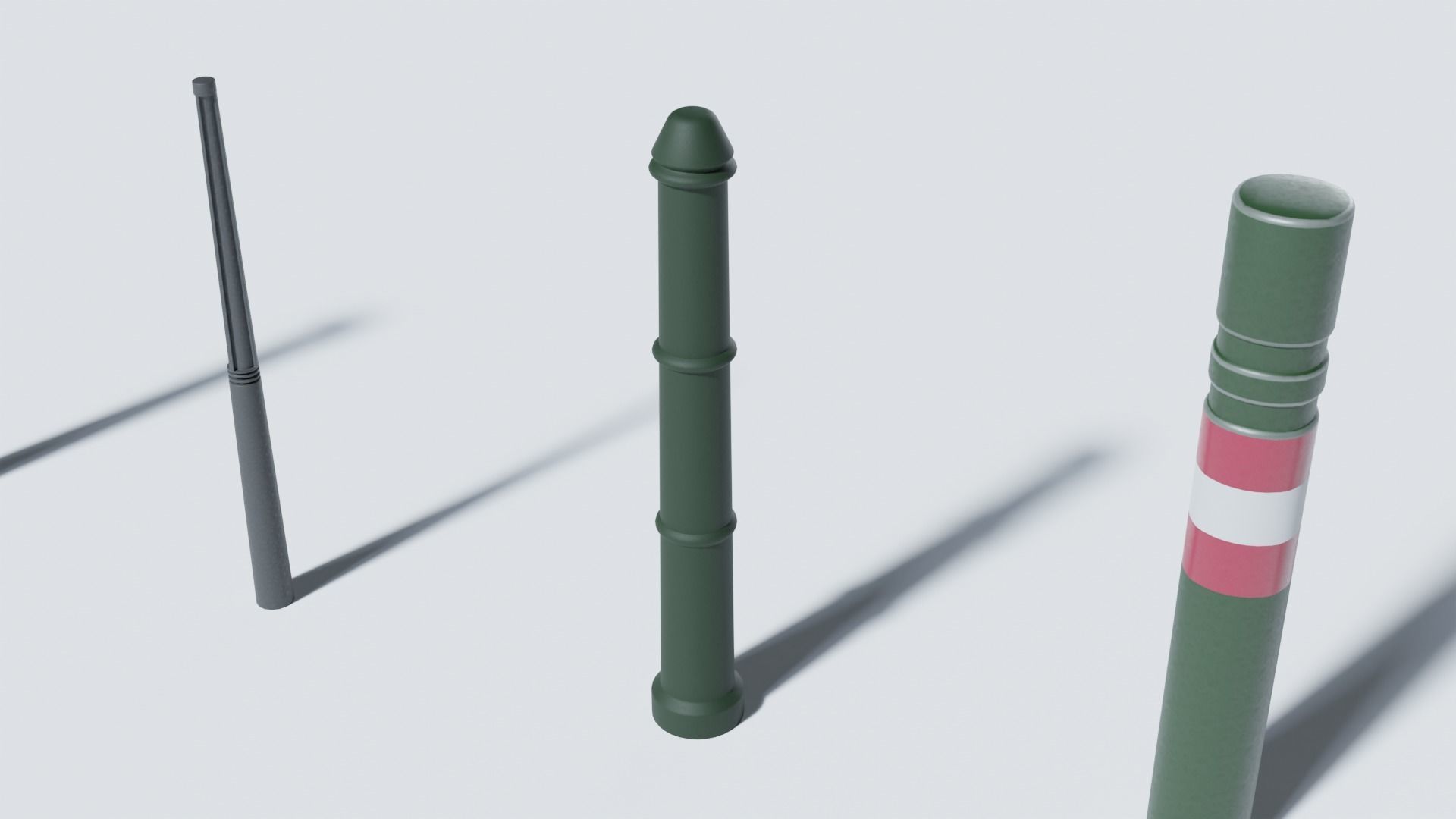 3d street poles 3d models pack Free low-poly 3D model_13