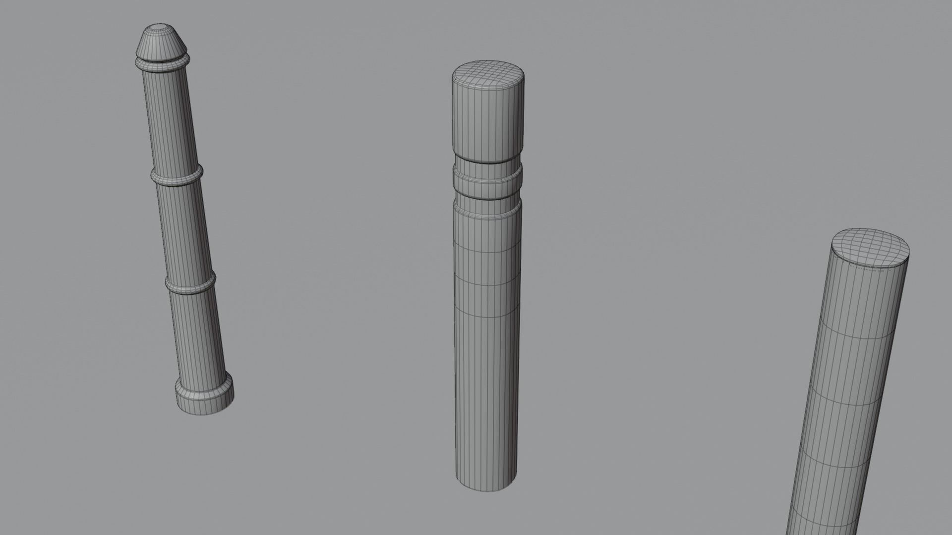 3d street poles 3d models pack Free low-poly 3D model_12