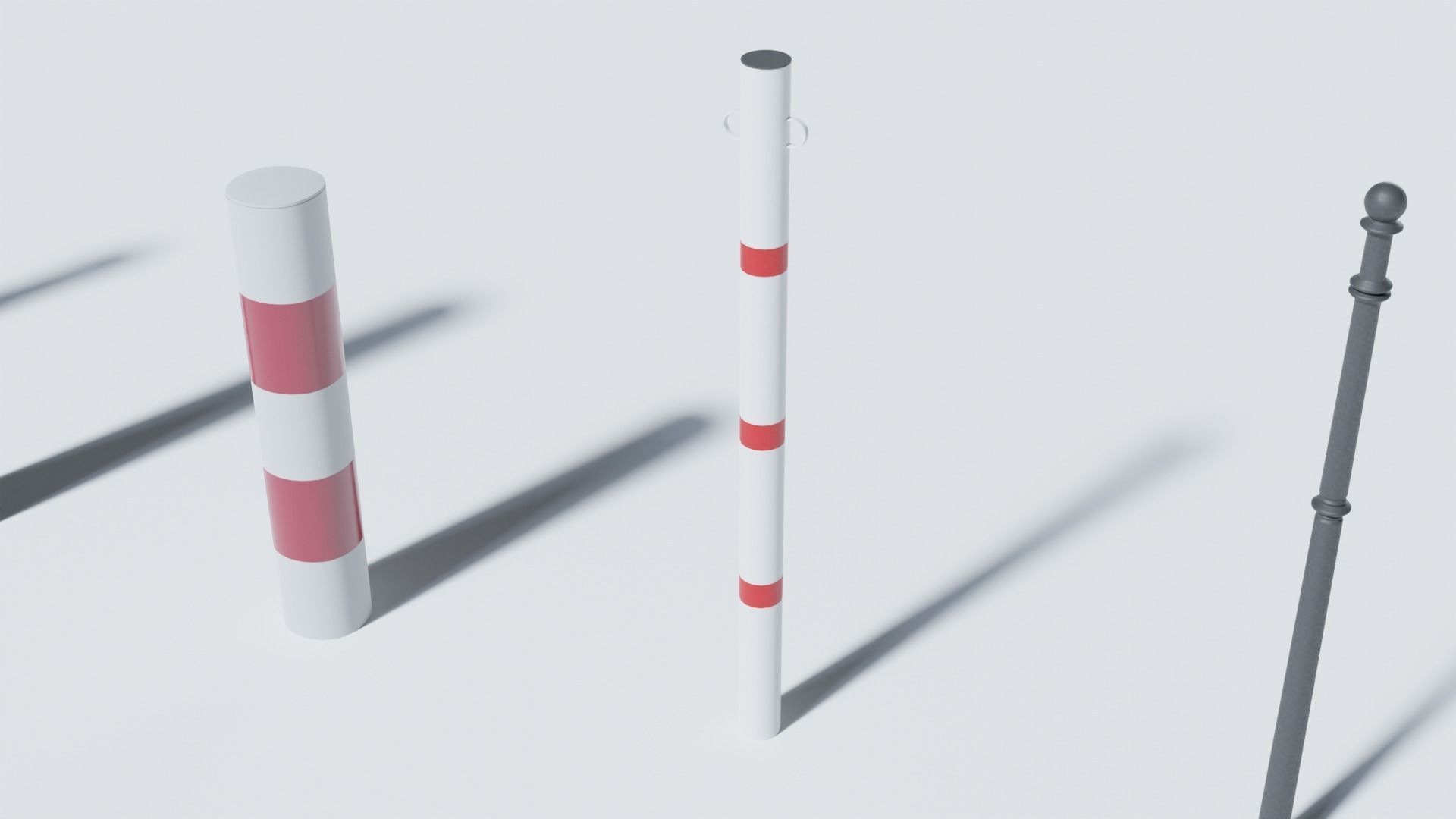 3d street poles 3d models pack Free low-poly 3D model_7