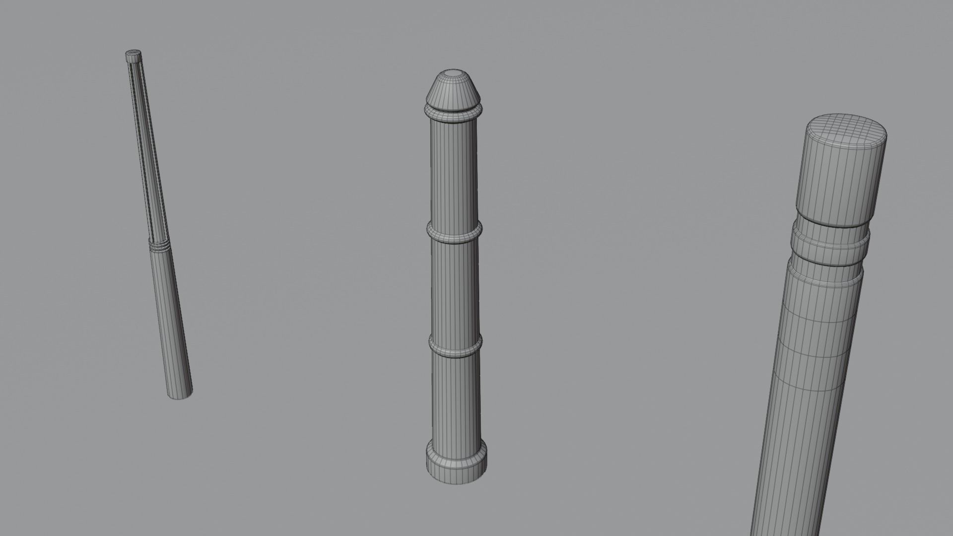 3d street poles 3d models pack Free low-poly 3D model_14