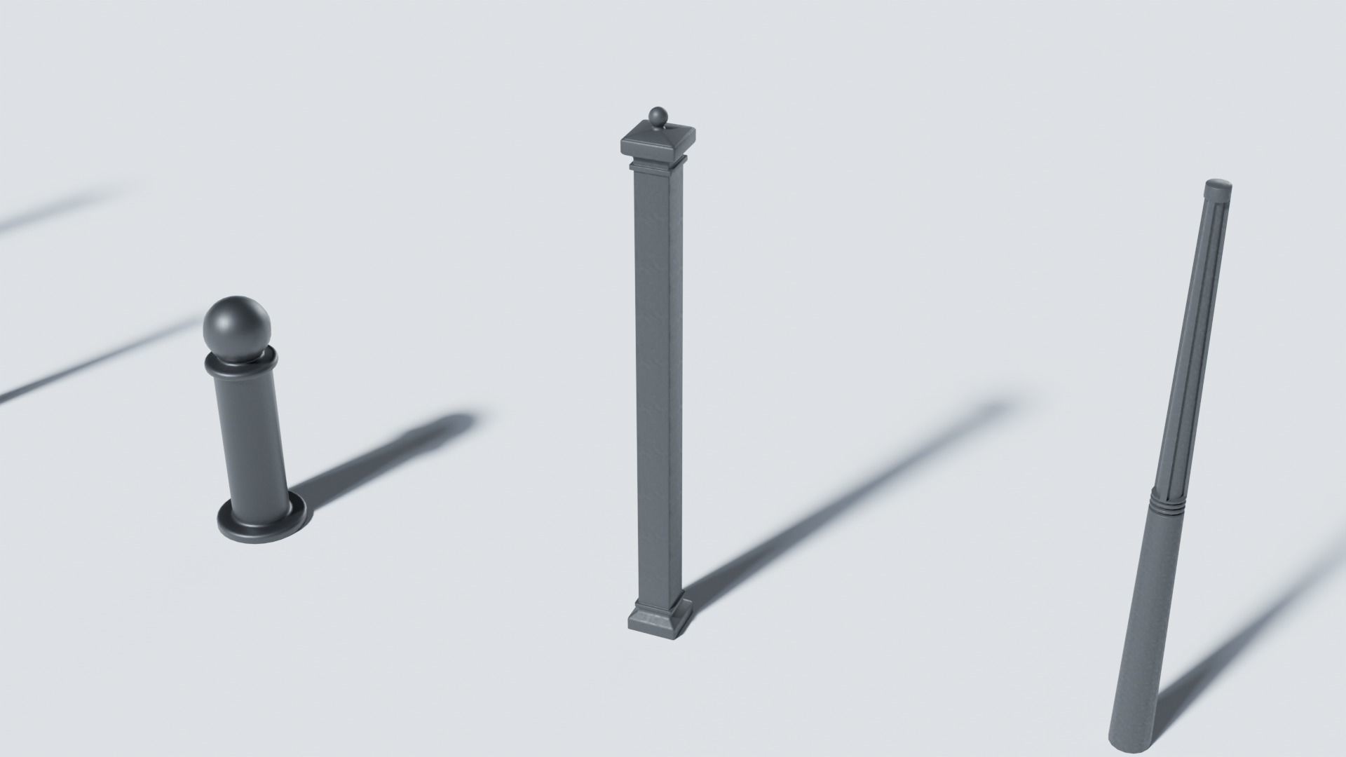 3d street poles 3d models pack Free low-poly 3D model_17