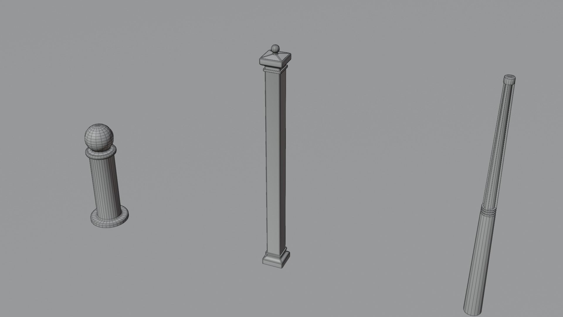 3d street poles 3d models pack Free low-poly 3D model_18