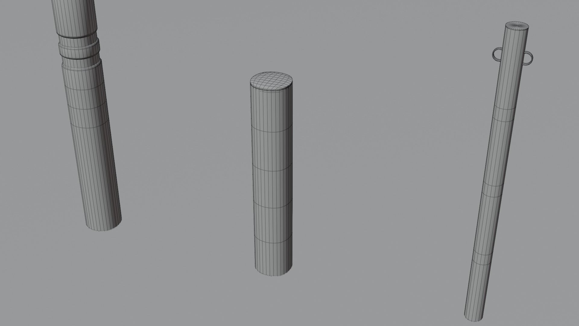 3d street poles 3d models pack Free low-poly 3D model_10