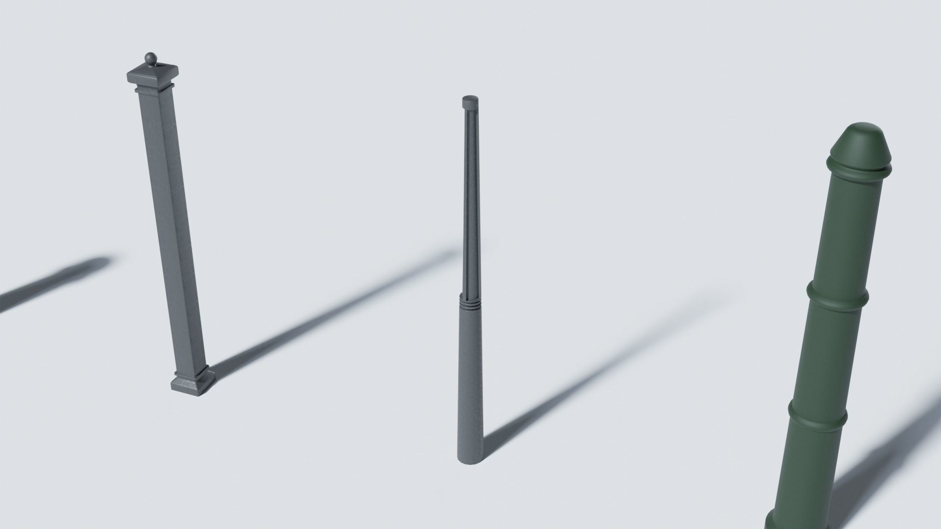 3d street poles 3d models pack Free low-poly 3D model_15