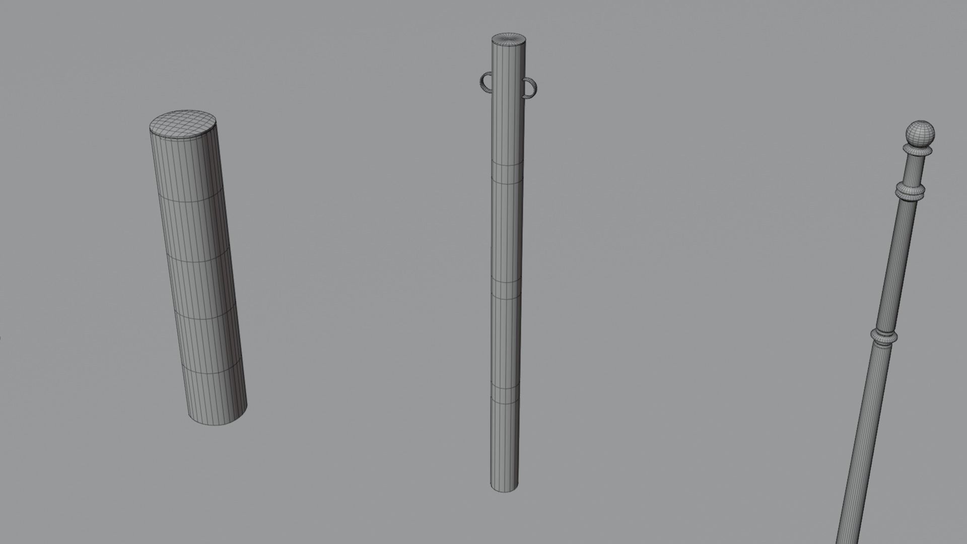 3d street poles 3d models pack Free low-poly 3D model_8