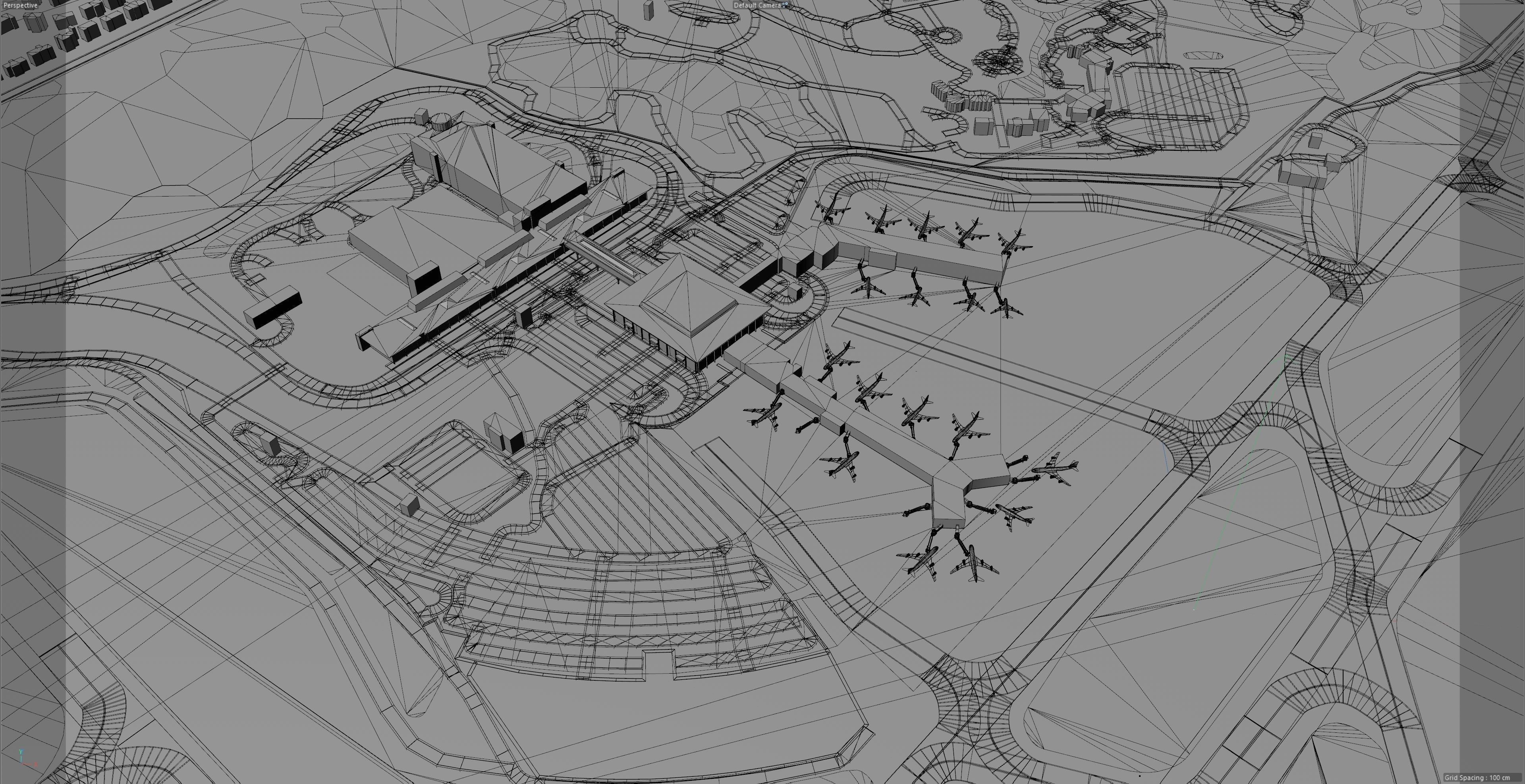 Norfolk International Airport 10km Low-poly 3D model_9